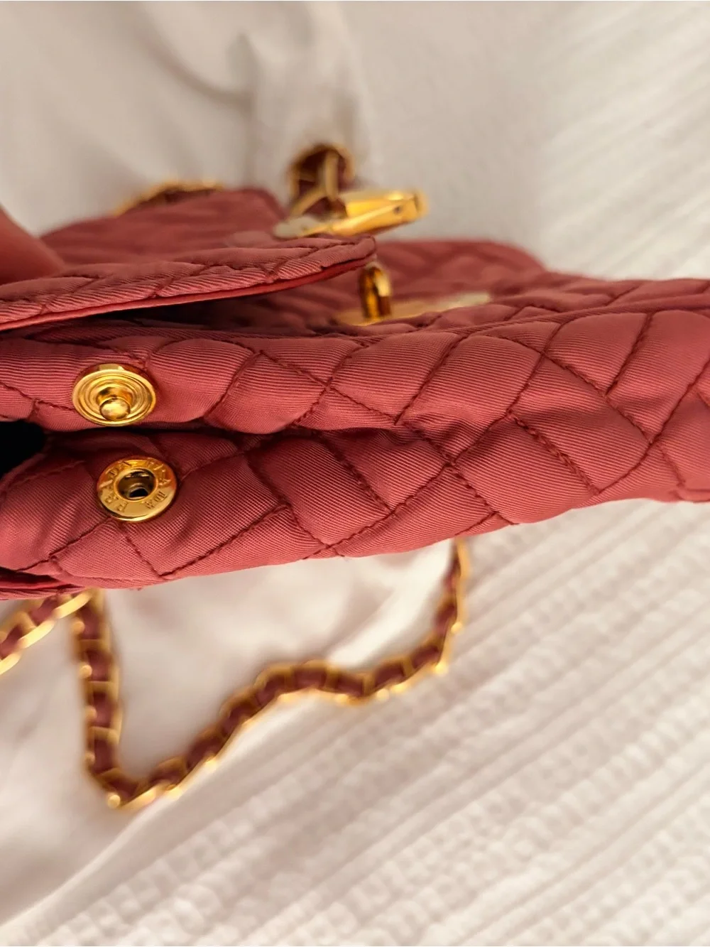 Prada Quilted Crossbody Bag Tessuto Impuntu